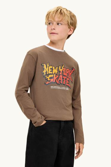 Enfants garçons - Skate - haut à manches longues - marron
