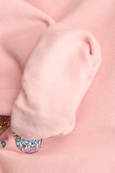 Kinder Mädchen - Schmetterling - Sweatshirt - Glanz-Effekt - rosa