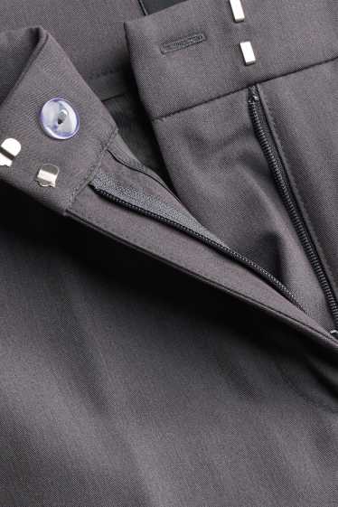 Femmes - Pantalon de bureau - mid waist - cigarette fit - gris