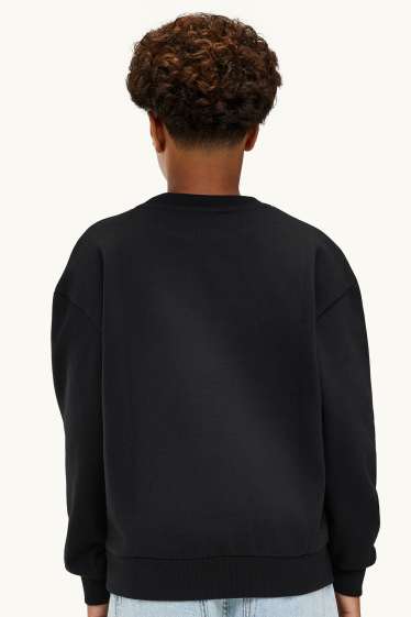 Enfants garçons - Lion et jeux vidéo - sweat - noir