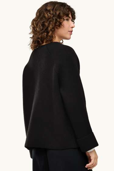 Femei - Cardigan tricotat - negru
