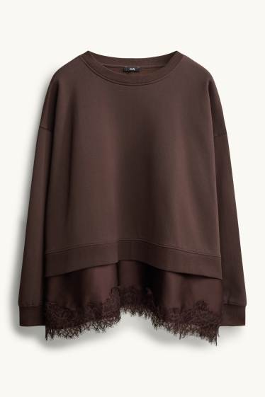 Women - Sweatshirt - dark brown