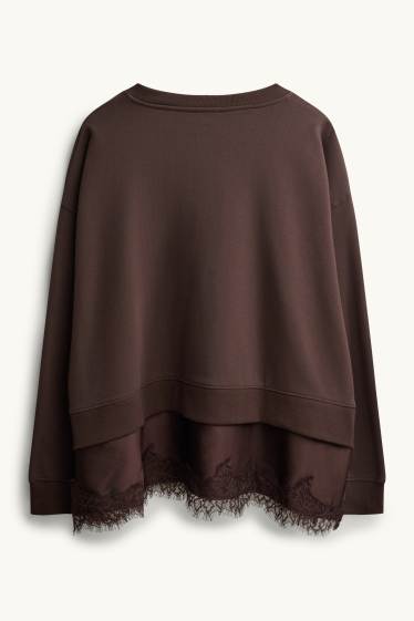 Women - Sweatshirt - dark brown