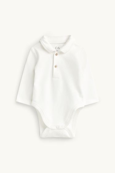 Baby: jongens - Newborn outfit - wit / blauw