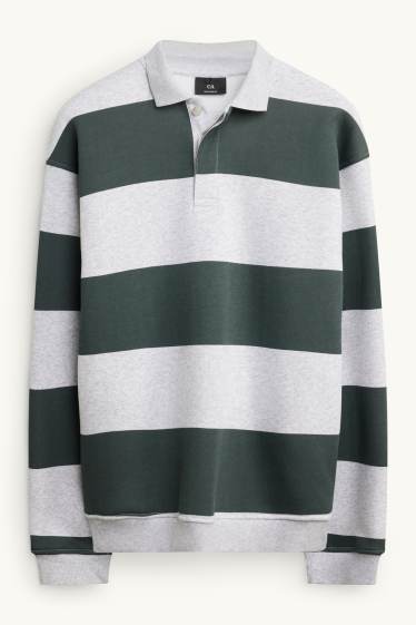 Men - Sweatshirt - dark green / gray