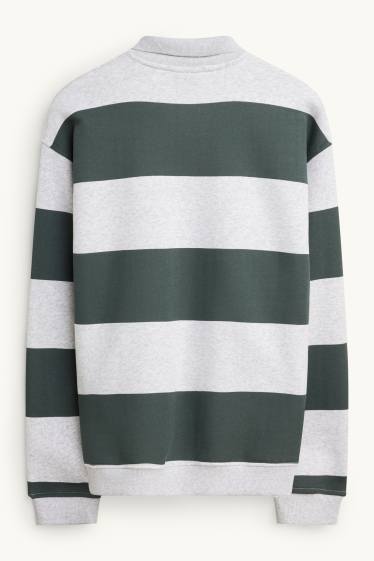 Men - Sweatshirt - dark green / gray