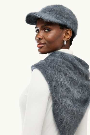 Women - Cashmere cap - blue / gray