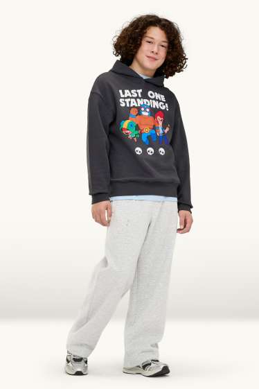 Kinderen: jongens - Joggingbroek - licht grijs-mix