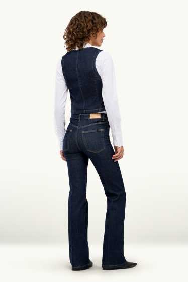 Dona - Flared jeans - mid waist - LYCRA® - texà blau fosc
