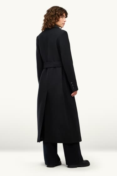 Femmes - Manteau - laine mélangée - noir