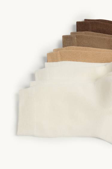 Women - Multipack of 5 - socks - beige / brown