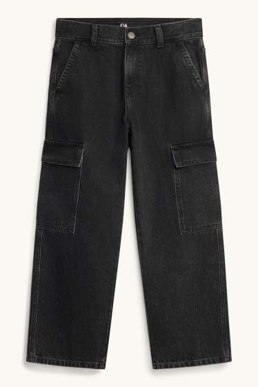 Copii - Băieți - Cargo jeans - negru