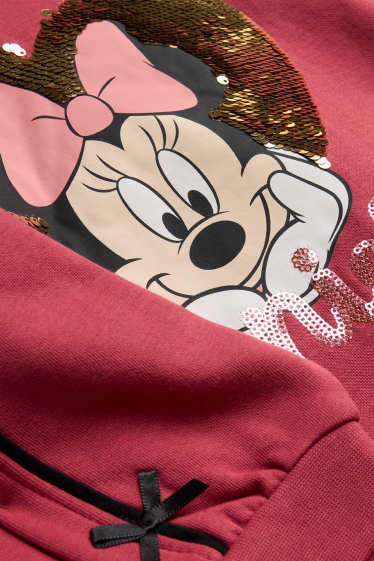 Kinder Mädchen - Minnie Maus - Set - Sweatshirt und Leggings - 2 teilig - bordeaux / schwarz