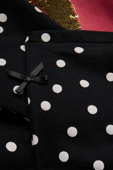 Kinder Mädchen - Minnie Maus - Set - Sweatshirt und Leggings - 2 teilig - bordeaux / schwarz