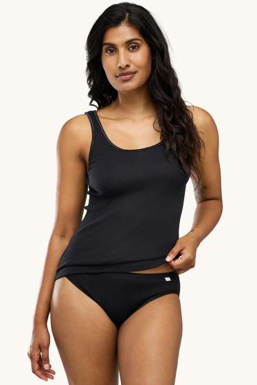 Femmes - Lot de 2 - caracos - fines côtes - noir