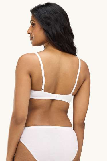 Donna - Confezione da 2 - reggiseno con ferretti - DEMI - imbottito - grigio melange