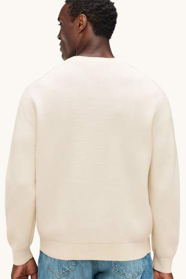 Hommes - Pull - blanc crème