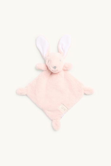 Unisex - Coniglietto - fazzoletto morbidone per neonati - rosa pallido