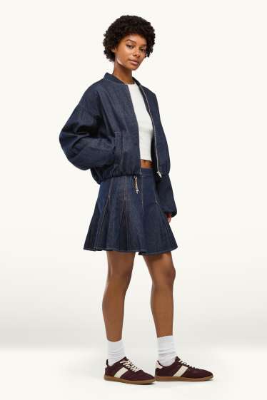 Damen - Jeansrock - dunkeljeansblau