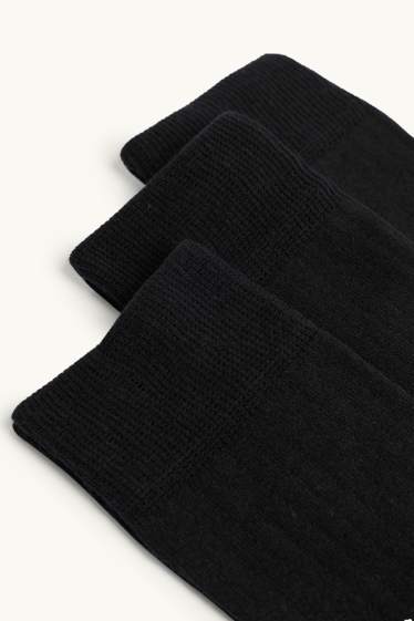 Women - Multipack of 3 - knee-high socks - black