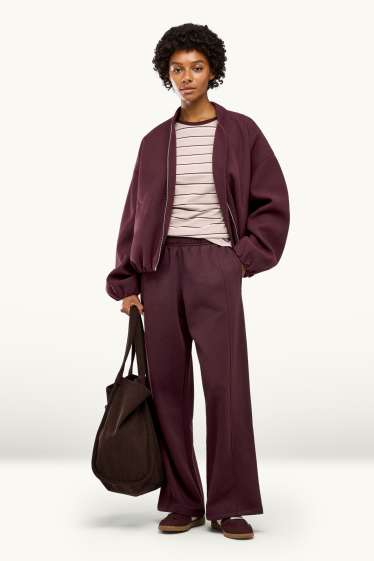 Donna - Pantaloni sportivi - bordeaux
