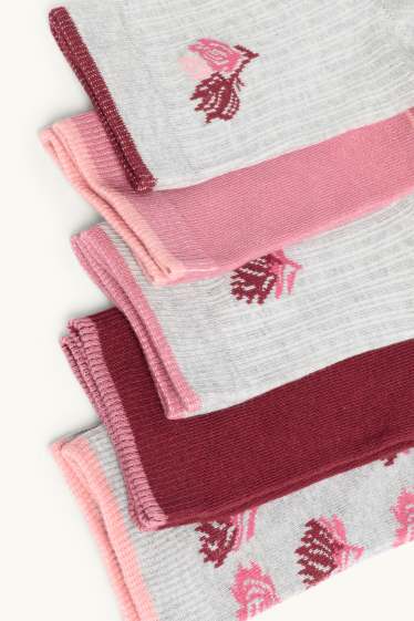Women - Multipack of 5 - socks - rose