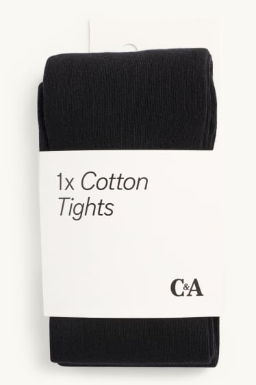 Women - Tights - ribbed - black