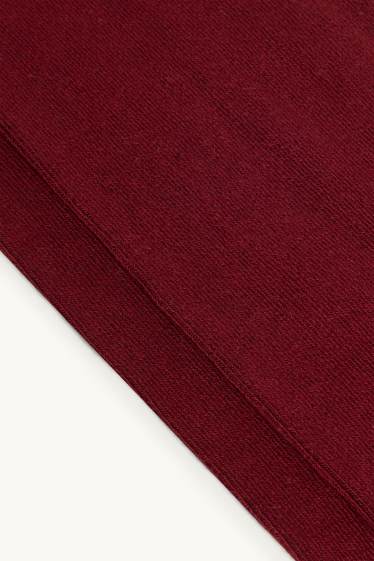 Women - Tights - ribbed - bordeaux