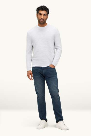 Bărbați - Slim jeans - Flex jog denim - LYCRA® - denim-albastru închis