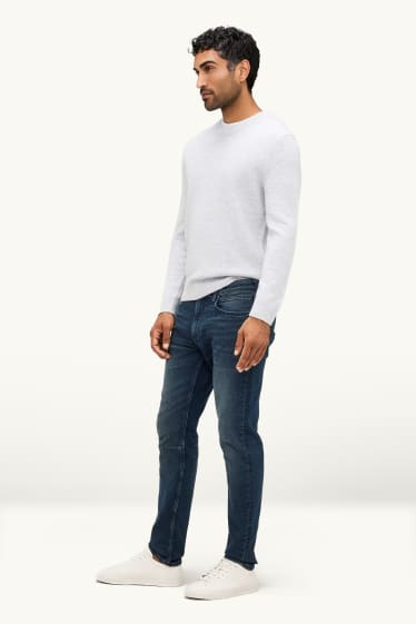 Bărbați - Slim jeans - Flex jog denim - LYCRA® - denim-albastru închis
