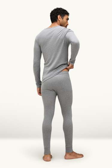 Home - Paquet de 2 - pantalons llargs interiors - gris jaspiat