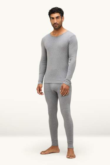 Home - Paquet de 2 - pantalons llargs interiors - gris jaspiat