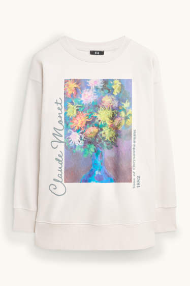 Femmes - Sweat - Claude Monet - blanc crème