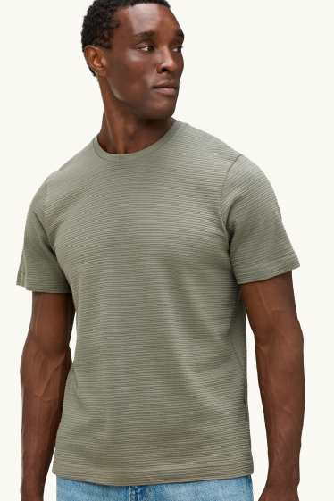 Bărbați - Tricou din tricot - regular fit - structurat - verde