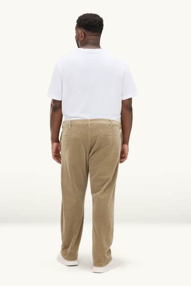 Hommes - Chino en velours côtelé - regular fit - marron clair