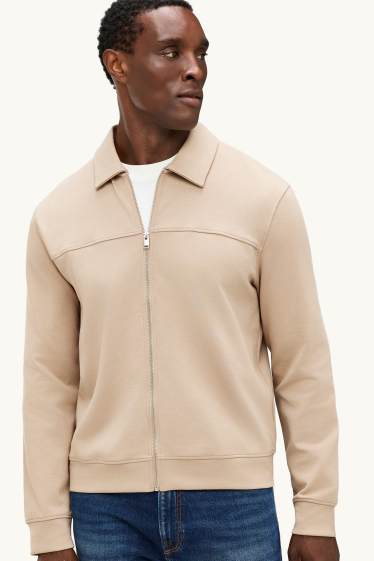 Hommes - Veste en molleton - beige