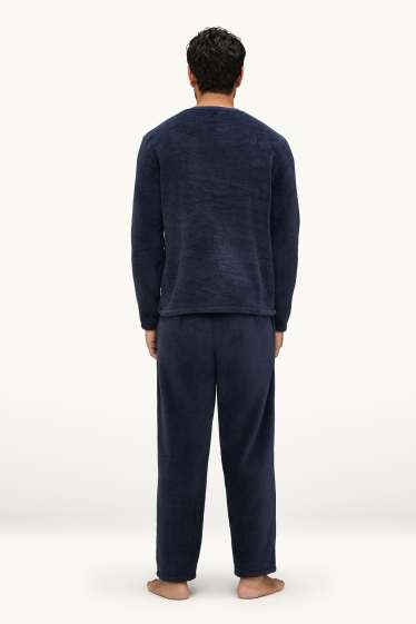 Hommes - Pyjama - bleu foncé