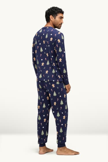 Hommes - Mini Me - pyjama de Noël pour hommes - bleu foncé