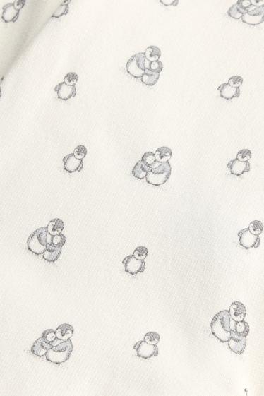 Unisex - Pinguïn - rompertje - crème wit