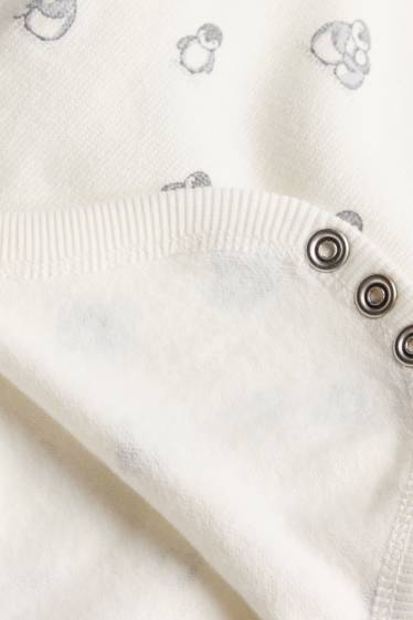 Unisex - Pinguïn - rompertje - crème wit