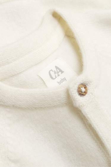 Unisex - Gebreid newbornvest - crème wit