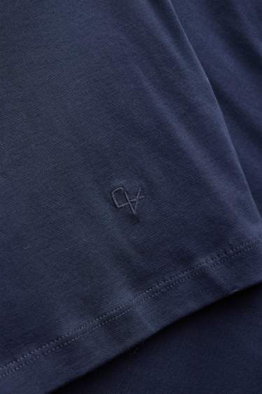 Hommes - T-shirt - regular fit - bleu foncé
