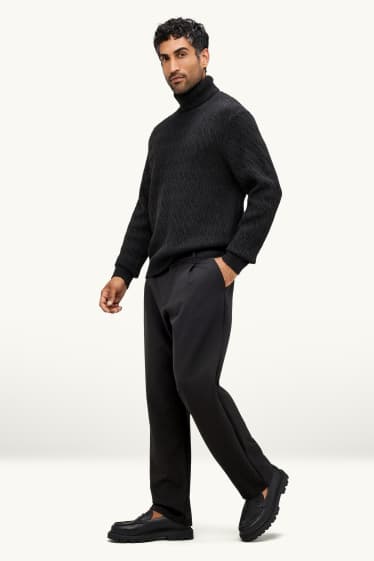 Bărbați - Chino - relaxed fit - negru