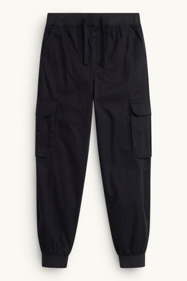 Children Boys - Thermal cargo trousers - black