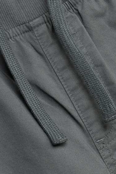 Enfants garçons - Pantalon cargo chaud - gris foncé