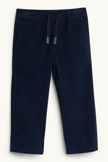 Bambini - Pantaloni sportivi termici - tessuto tramato - blu scuro