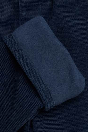 Bambini - Pantaloni sportivi termici - tessuto tramato - blu scuro