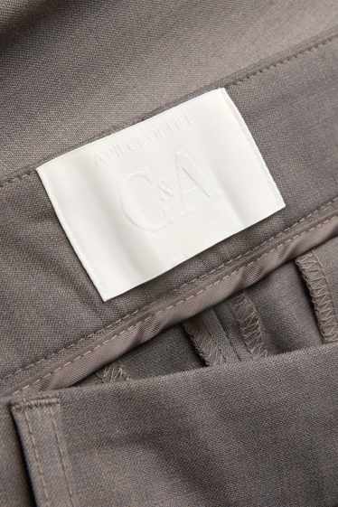 Dames - Pantalon - high waist - tapered fit - grijs