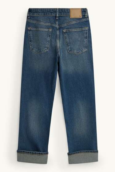 Dámské - Boyfriend jeans - mid waist - džíny - tmavomodré