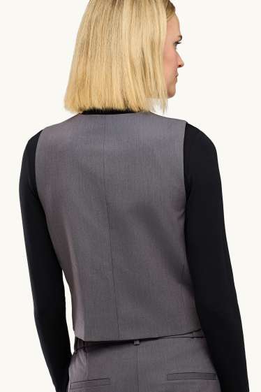 Dames - Business-gilet - regular fit - grijs